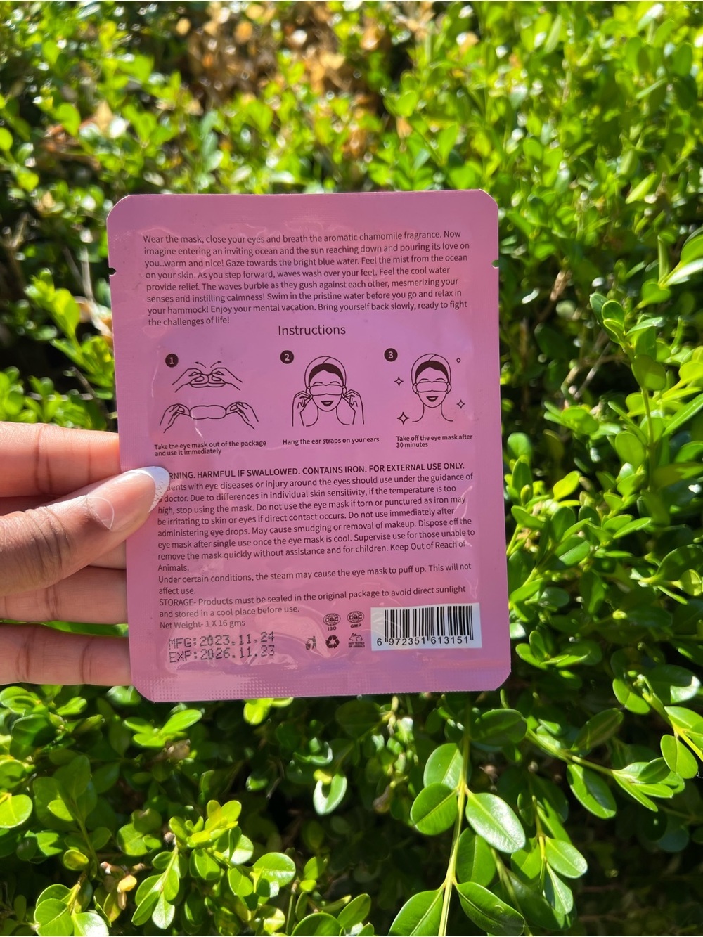Mooyam Self-Warming Eye Mask Trio - Pink Panda Packaging - Picture 3 of 4